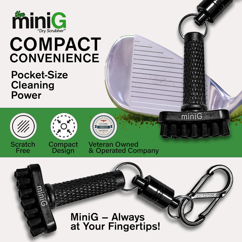 Grooveit miniG – Compact Dry Golf Brush - Grooveit "The Wet Club Scrub" - #golf_club_cleaner# - #golf_club_brush# - #golf_brush# - #grooveit# - #groove_it_brush# - #grooveit_brush# - #groove_cleaner# - #golf_club_cleaning_brush# - #go