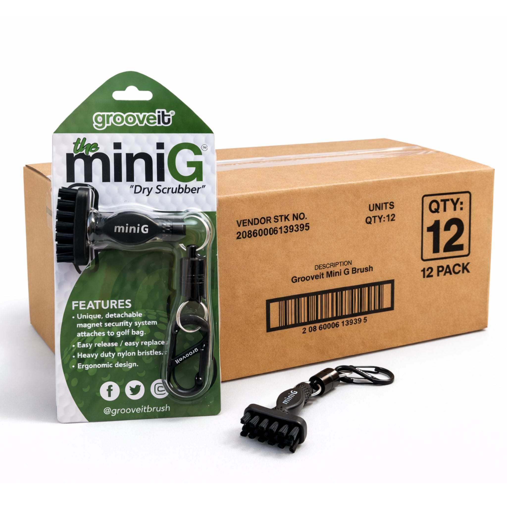 miniG Dry Brush - Black Plastic | 12 Pack